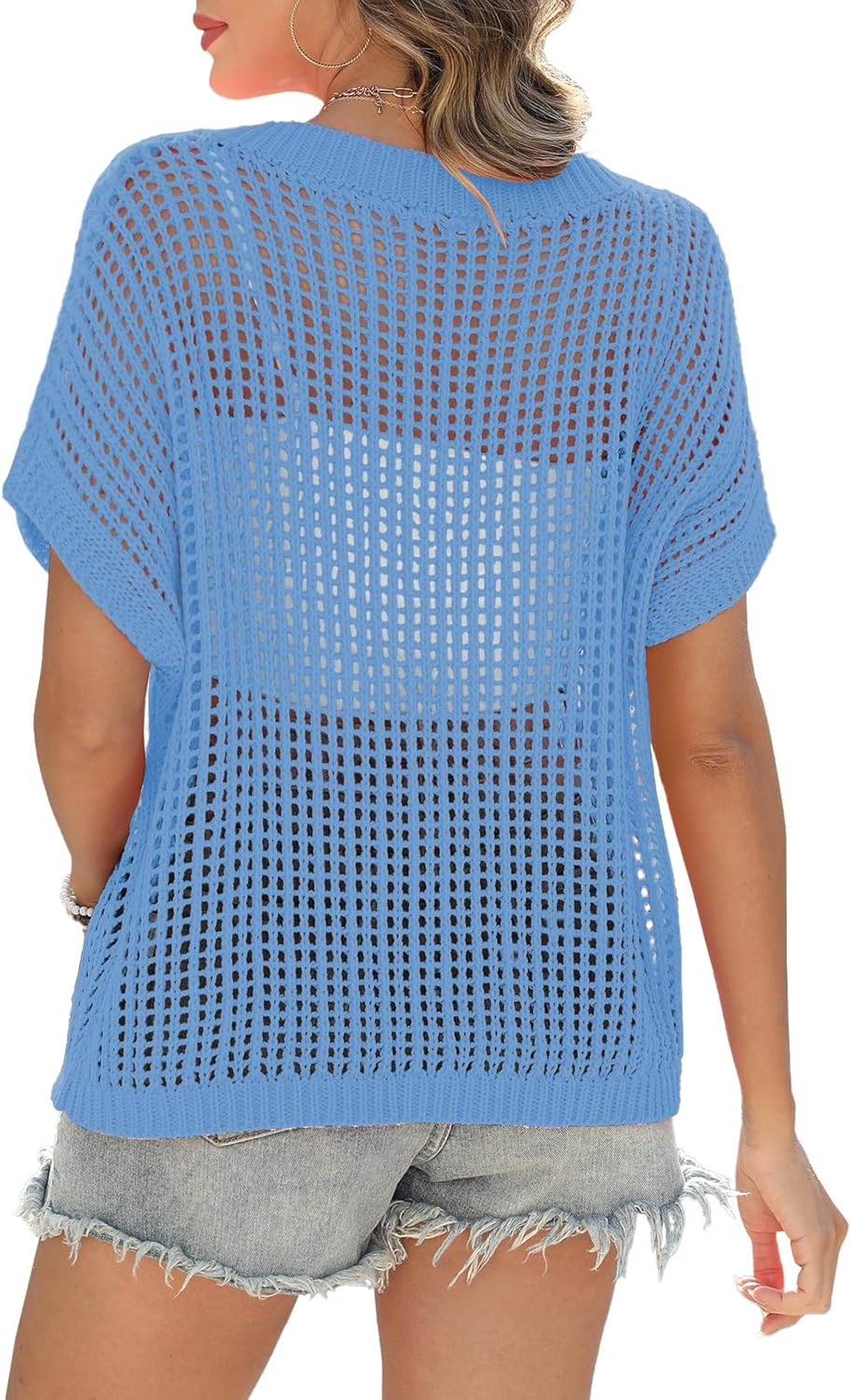 Hallie - Airy Openwork Knit Top