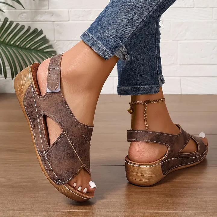 Lacey - Cross Strap Comfort Sandals