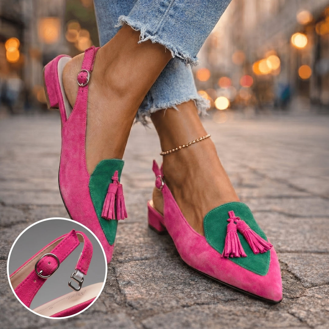 Margot - Soft-Touch Tassel Slingback Sandals