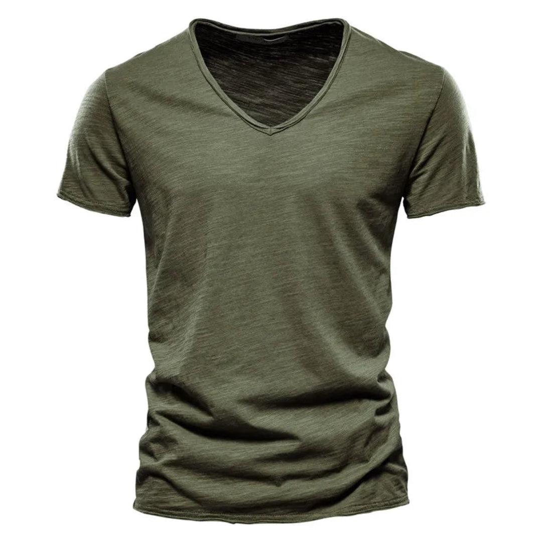 Jackson - Soft-Touch Slub V-Neck T-Shirt