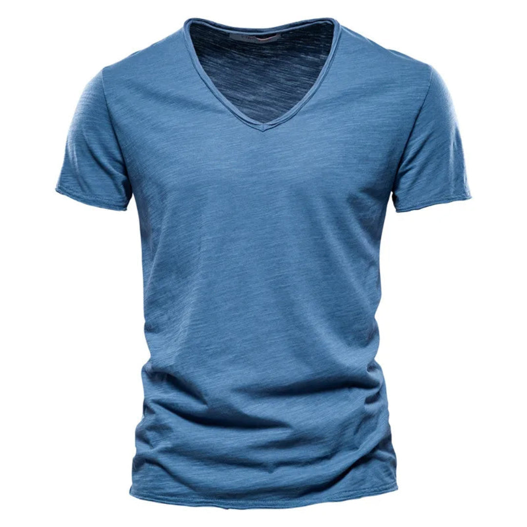 Jackson - Soft-Touch Slub V-Neck T-Shirt