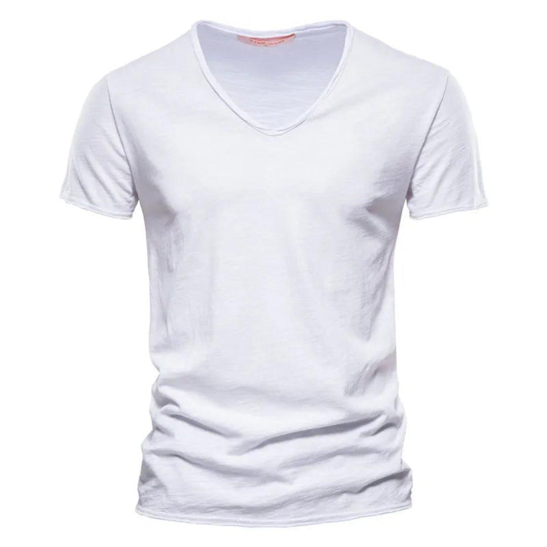 Jackson - Soft-Touch Slub V-Neck T-Shirt