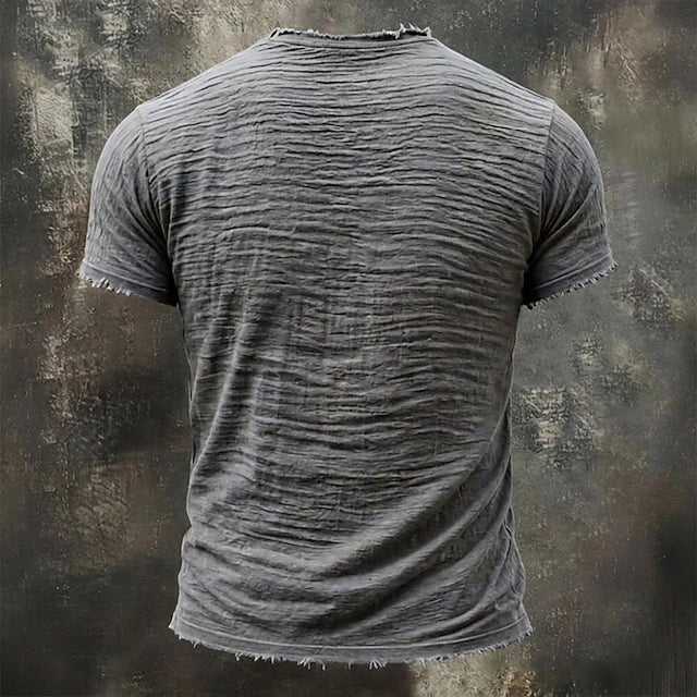 Jarrett - Textured V-Neck T-Shirt