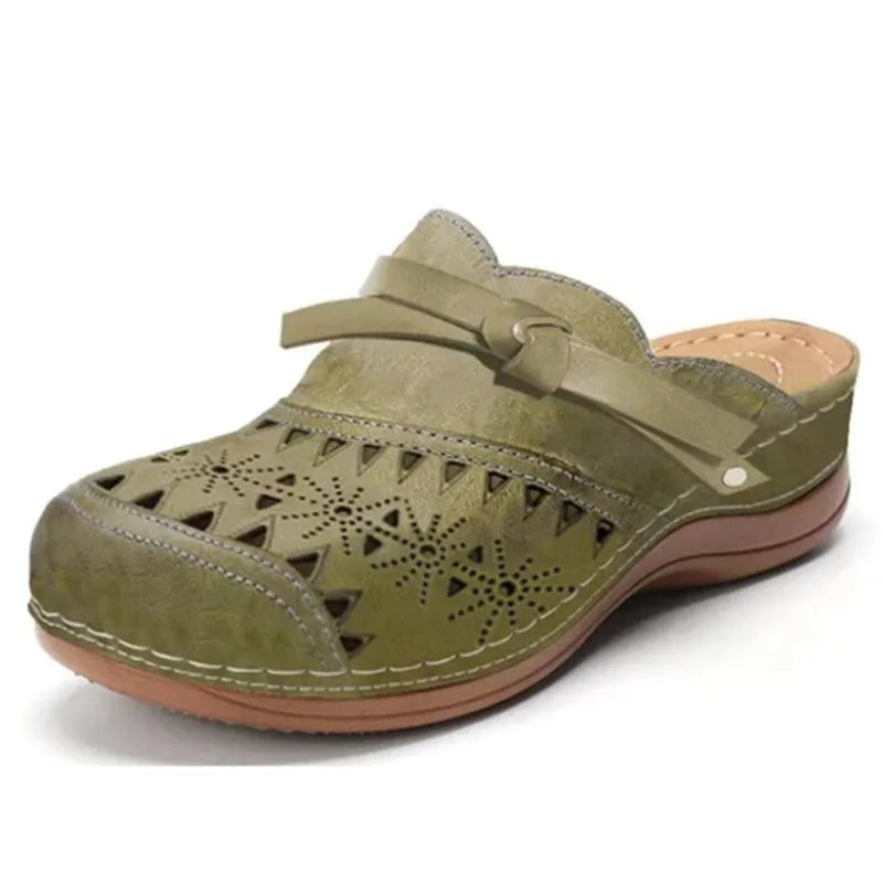 Mallory - Perforated Slip On Comfort Clogs