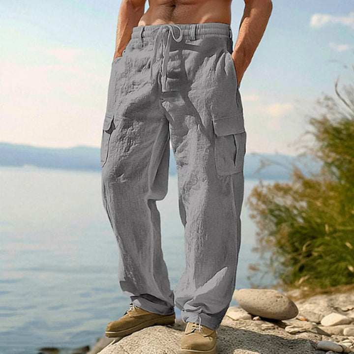 Donovan - Breathable Linen Cargo Trousers